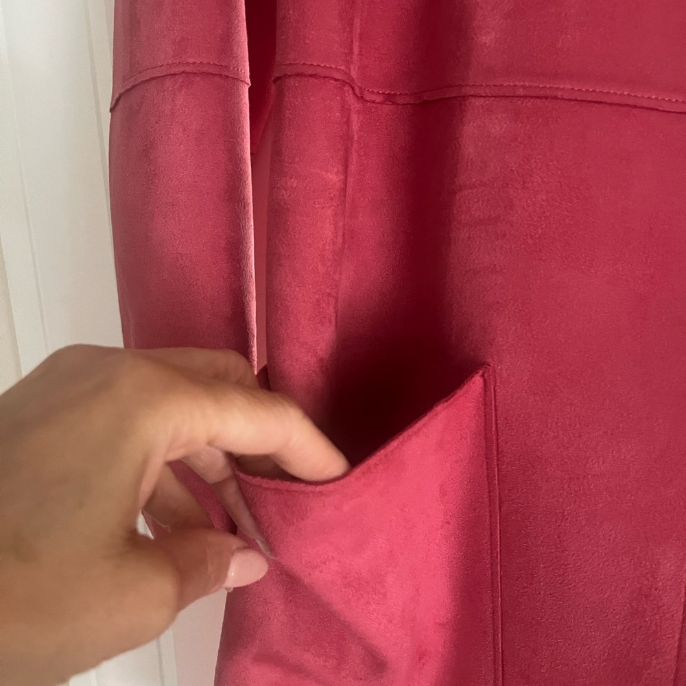 H&M.  Faux suede belted jacket Size 4 - Picture 8 of 10
